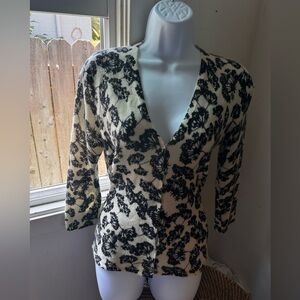 Magaschoni Cashmere Cardigan size M Women’s Multicolor Floral